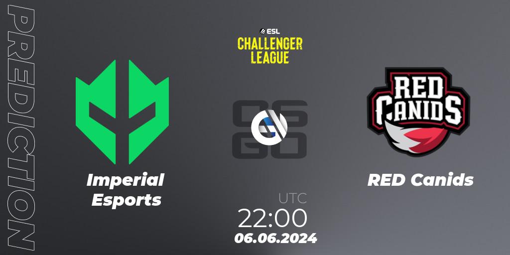 Imperial Esports vs RED Canids: Match Prediction. 06.06.2024 at 22:10, Counter-Strike (CS2), ESL Challenger League Season 47: South America