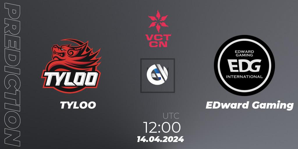 TYLOO vs EDward Gaming: Match Prediction. 14.04.24, VALORANT, VALORANT Champions Tour China 2024: Stage 1 - Group Stage
