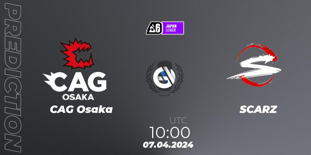 CAG Osaka vs SCARZ: Match Prediction. 07.04.2024 at 10:00, Rainbow Six, Japan League 2024 - Stage 1
