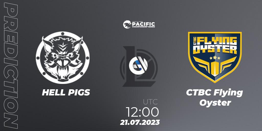 HELL PIGS vs CTBC Flying Oyster: Match Prediction. 21.07.2023 at 12:15, LoL, PACIFIC Championship series Group Stage