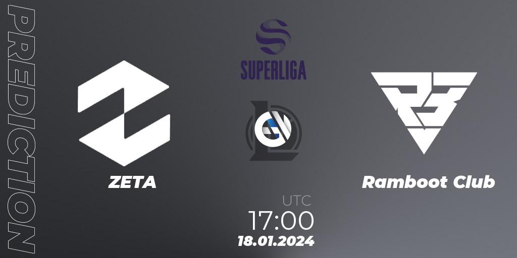 ZETA vs Ramboot Club: Match Prediction. 18.01.24, LoL, Superliga Spring 2024 - Group Stage