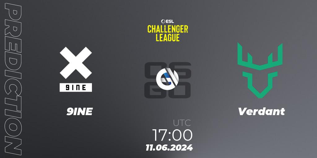 9INE vs Verdant: Match Prediction. 11.06.2024 at 17:00, Counter-Strike (CS2), ESL Challenger League Season 47 Relegation: Europe