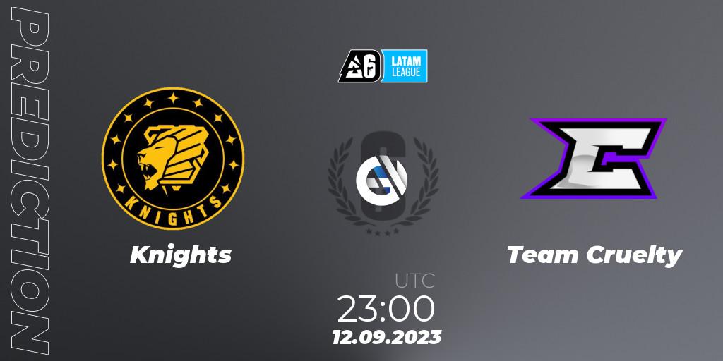 Knights vs Team Cruelty: Match Prediction. 12.09.2023 at 23:00, Rainbow Six, LATAM League 2023 - Stage 2