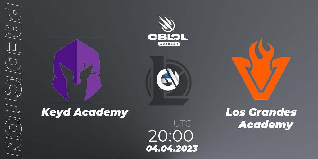 Keyd Academy vs Los Grandes Academy: Match Prediction. 04.04.23, LoL, CBLOL Academy Split 1 2023
