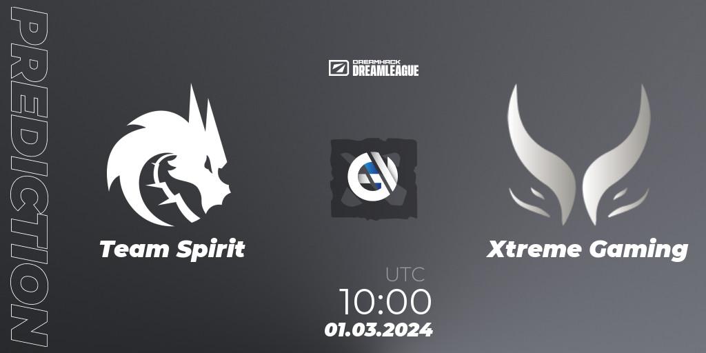 Team Spirit vs Xtreme Gaming: Match Prediction. 01.03.24, Dota 2, DreamLeague Season 22