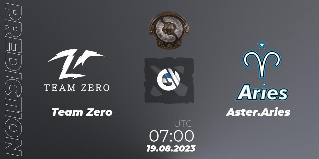 Team Zero vs Aster.Aries: Match Prediction. 19.08.23, Dota 2, The International 2023 - China Qualifier
