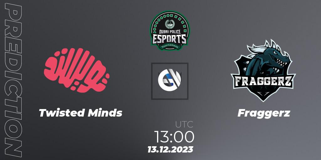 Twisted Minds vs Fraggerz: Match Prediction. 13.12.2023 at 15:15, VALORANT, Dubai Police Esports Tournament 2023