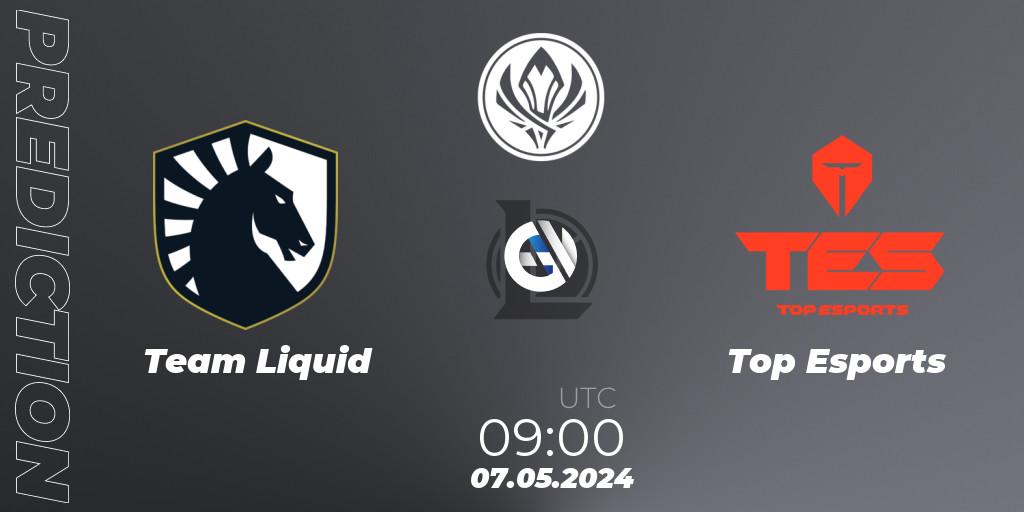 Team Liquid vs Top Esports: Match Prediction. 07.05.2024 at 09:00, LoL, Mid Season Invitational 2024 - Bracket Stage
