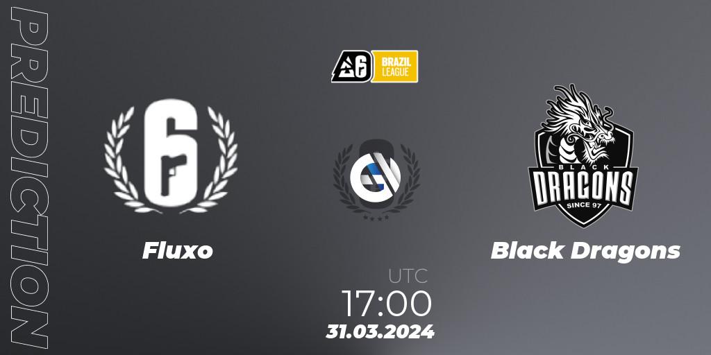 Fluxo vs Black Dragons: Match Prediction. 31.03.2024 at 17:00, Rainbow Six, Brazil League 2024 - Stage 1