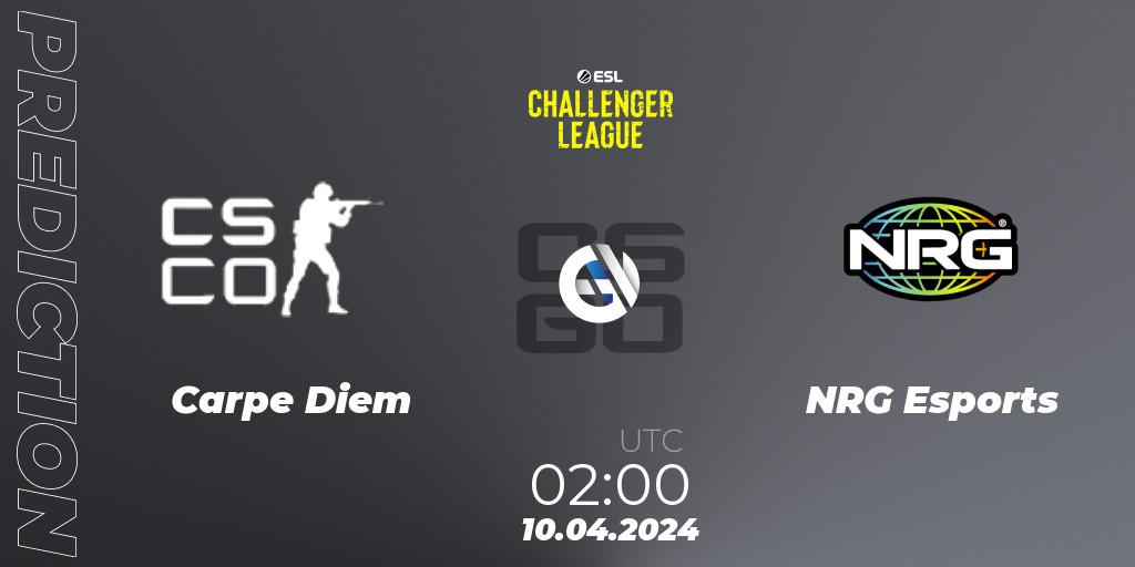 Carpe Diem vs NRG Esports: Match Prediction. 10.04.24, CS2 (CS:GO), ESL Challenger League Season 47: North America