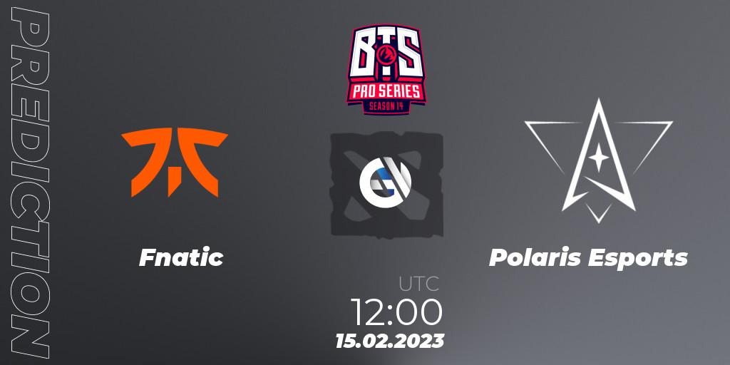 Fnatic vs Polaris Esports: Match Prediction. 15.02.23, Dota 2, BTS Pro Series Season 14: Southeast Asia