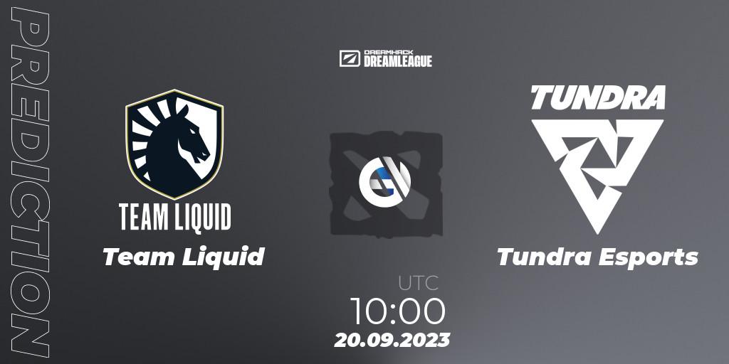 Team Liquid vs Tundra Esports: Match Prediction. 20.09.23, Dota 2, DreamLeague Season 21