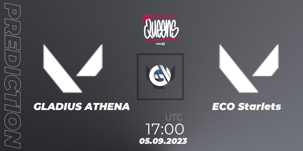 GLADIUS ATHENA vs ECO Starlets: Match Prediction. 05.09.2023 at 17:00, VALORANT, Project Queens 2023 - Split 3 - Group Stage