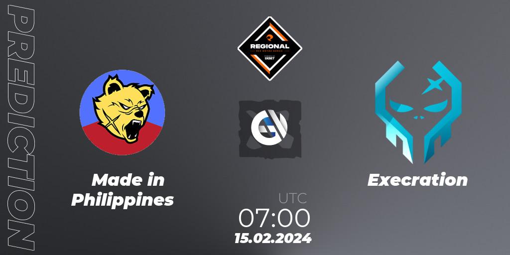 Made in Philippines vs Execration: Match Prediction. 15.02.24, Dota 2, RES Regional Series: SEA #1