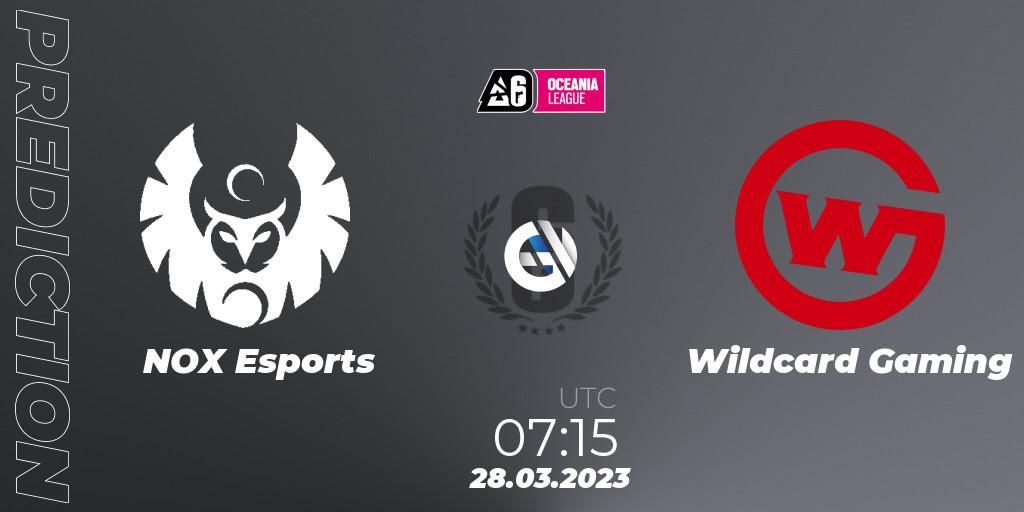 NOX Esports vs Wildcard Gaming: Match Prediction. 28.03.23, Rainbow Six, Oceania League 2023 - Stage 1