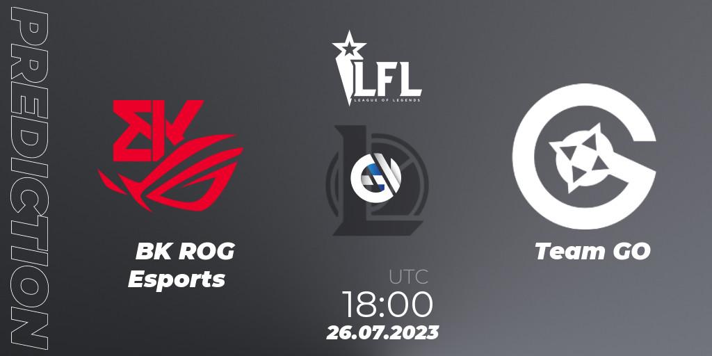 BK ROG Esports vs Team GO: Match Prediction. 26.07.23, LoL, LFL Summer 2023 - Group Stage
