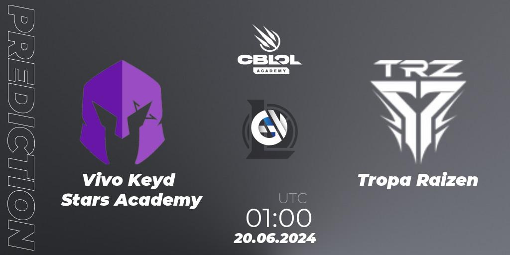Vivo Keyd Stars Academy vs Tropa Raizen: Match Prediction. 20.06.2024 at 01:00, LoL, CBLOL Academy 2024