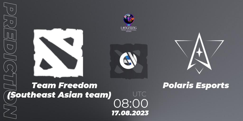 Team Freedom (Southeast Asian team) vs Polaris Esports: Match Prediction. 22.08.23, Dota 2, LingNeng Trendy Invitational