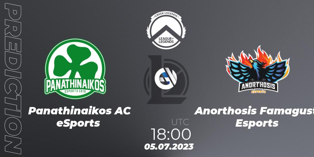 Panathinaikos AC eSports vs Anorthosis Famagusta Esports: Match Prediction. 05.07.2023 at 18:00, LoL, Greek Legends League Summer 2023