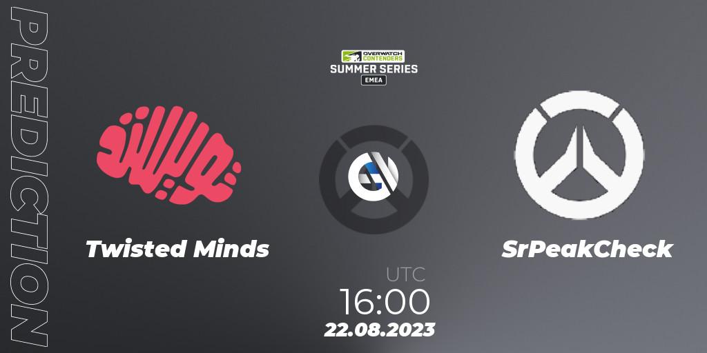 Twisted Minds vs SrPeakCheck: Match Prediction. 22.08.2023 at 16:00, Overwatch, Overwatch Contenders 2023 Summer Series: Europe