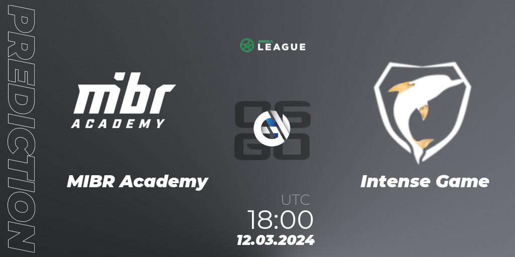 MIBR Academy vs Intense Game: Match Prediction. 12.03.2024 at 18:00, Counter-Strike (CS2), ESEA Season 48: Open Division - South America