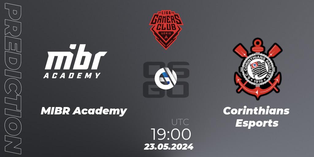 MIBR Academy vs Corinthians Esports: Match Prediction. 23.05.2024 at 19:00, Counter-Strike (CS2), Gamers Club Liga Série A: May 2024