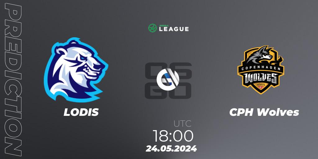 LODIS vs CPH Wolves: Match Prediction. 24.05.2024 at 18:00, Counter-Strike (CS2), ESEA Season 49: Advanced Division - Europe