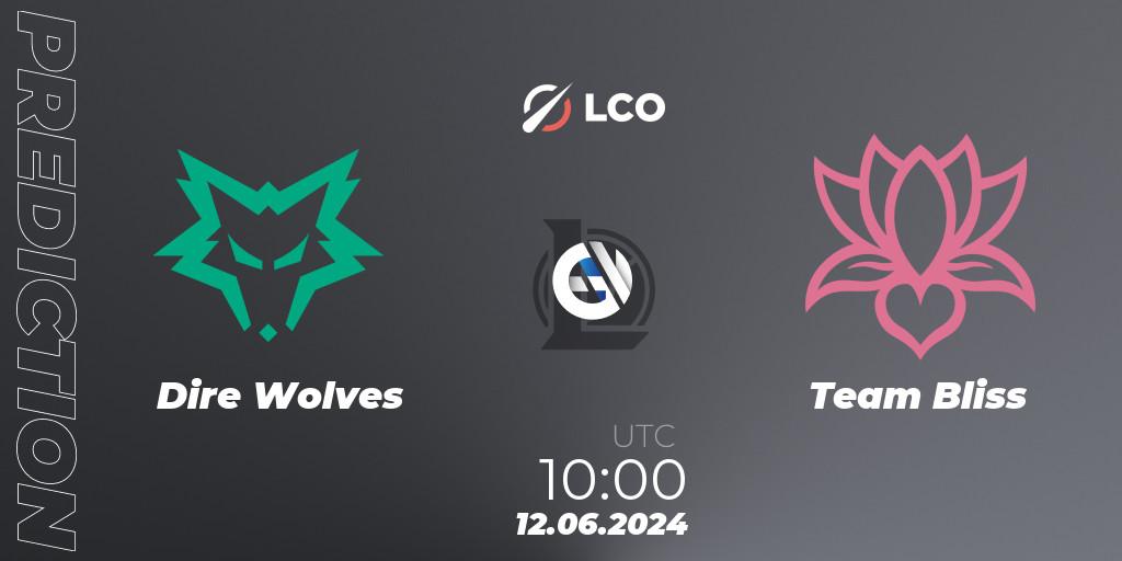 Dire Wolves vs Team Bliss: Match Prediction. 12.06.2024 at 10:00, LoL, LCO Split 2 2024 - Group Stage