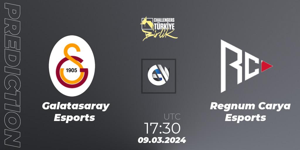 Galatasaray Esports vs Regnum Carya Esports: Match Prediction. 09.03.24, VALORANT, VALORANT Challengers 2024 Turkey: Birlik Split 1