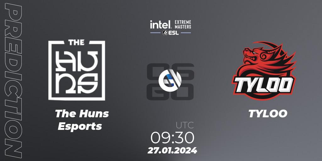 The Huns Esports vs TYLOO: Match Prediction. 27.01.2024 at 09:30, Counter-Strike (CS2), Intel Extreme Masters China 2024: Asian Closed Qualifier