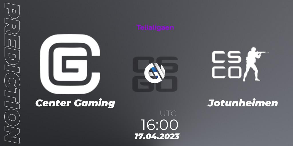 Center Gaming vs Jotunheimen: Match Prediction. 17.04.23, CS2 (CS:GO), Telialigaen Spring 2023: Group stage