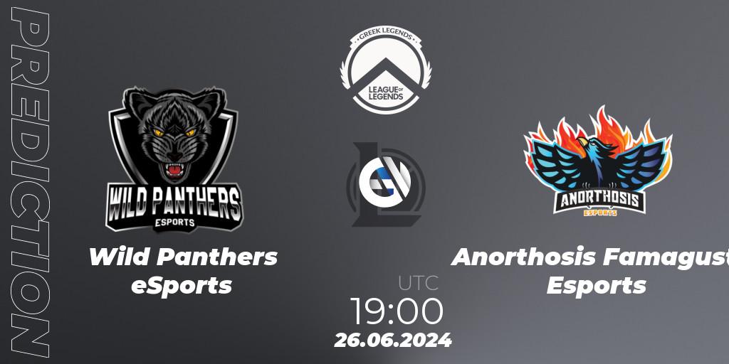 Wild Panthers eSports vs Anorthosis Famagusta Esports: Match Prediction. 26.06.2024 at 19:00, LoL, GLL Summer 2024
