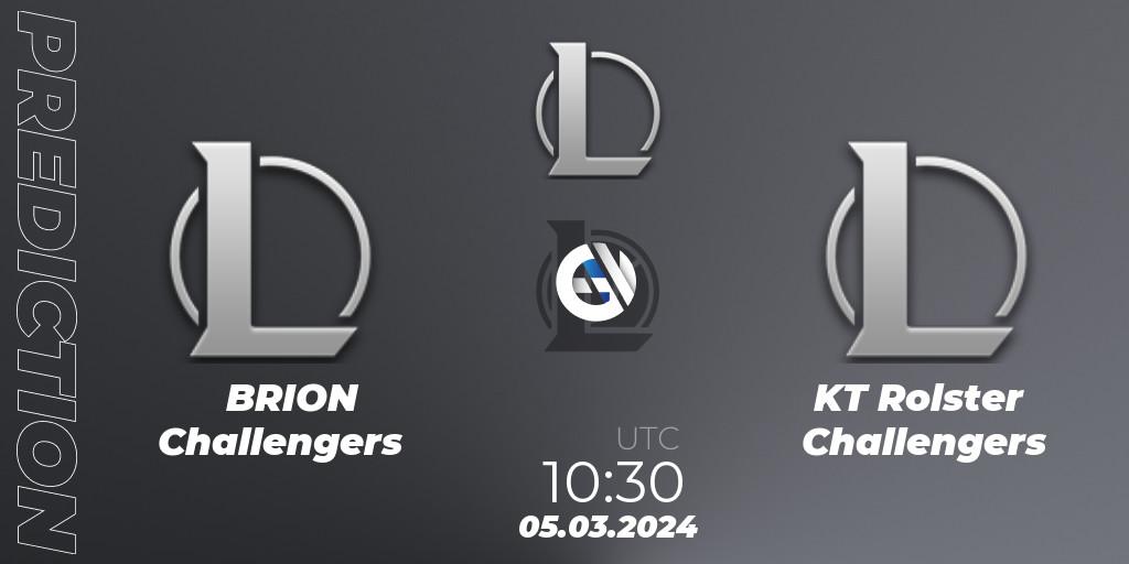 BRION Challengers vs KT Rolster Challengers: Match Prediction. 05.03.24, LoL, LCK Challengers League 2024 Spring - Group Stage