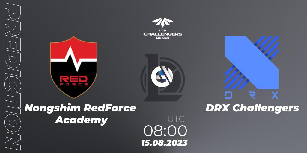 Nongshim RedForce Academy vs DRX Challengers: Match Prediction. 15.08.23, LoL, LCK Challengers League 2023 Summer - Playoffs