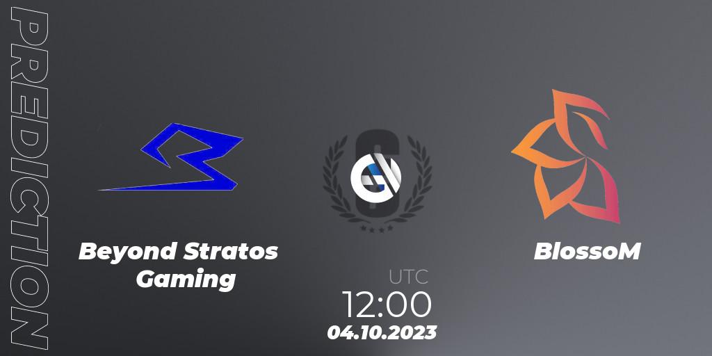 Beyond Stratos Gaming vs BlossoM: Match Prediction. 04.10.2023 at 12:00, Rainbow Six, South Korea League 2023 - Stage 2 - Last Chance Qualifiers