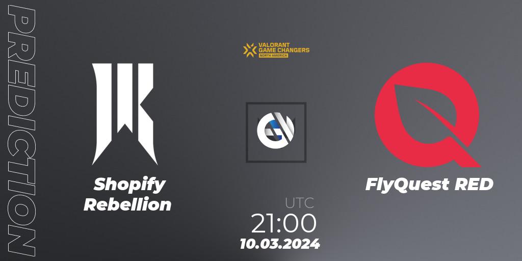 Shopify Rebellion vs FlyQuest RED: Match Prediction. 10.03.24, VALORANT, VCT 2024: Game Changers North America Series Series 1