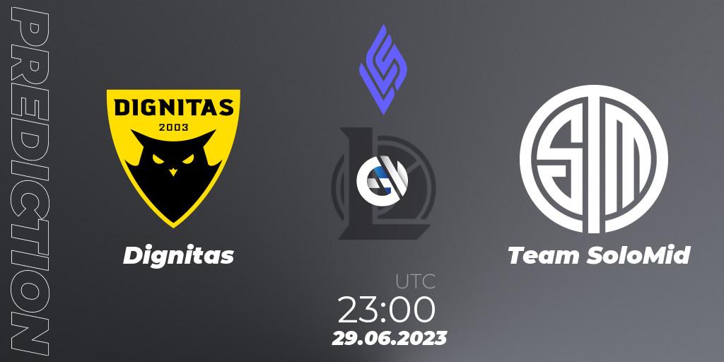 Dignitas vs Team SoloMid: Match Prediction. 29.06.23, LoL, LCS Summer 2023 - Group Stage