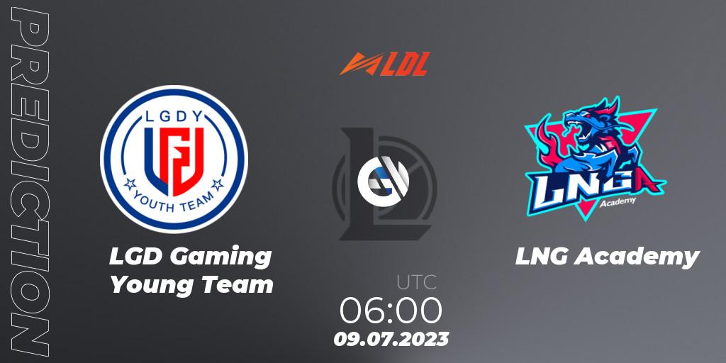 LGD Gaming Young Team vs LNG Academy: Match Prediction. 09.07.2023 at 06:00, LoL, LDL 2023 - Regular Season - Stage 3