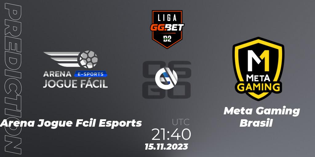  Arena Jogue Fácil Esports vs Meta Gaming Brasil: Match Prediction. 15.11.2023 at 21:40, Counter-Strike (CS2), Dust2 Brasil Liga Season 2