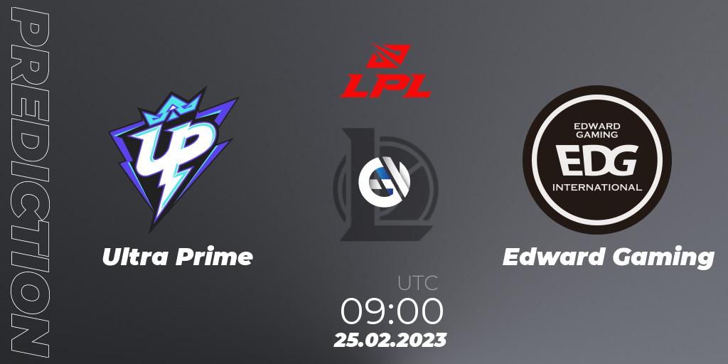 Ultra Prime vs Edward Gaming: Match Prediction. 25.02.23, LoL, LPL Spring 2023 - Group Stage