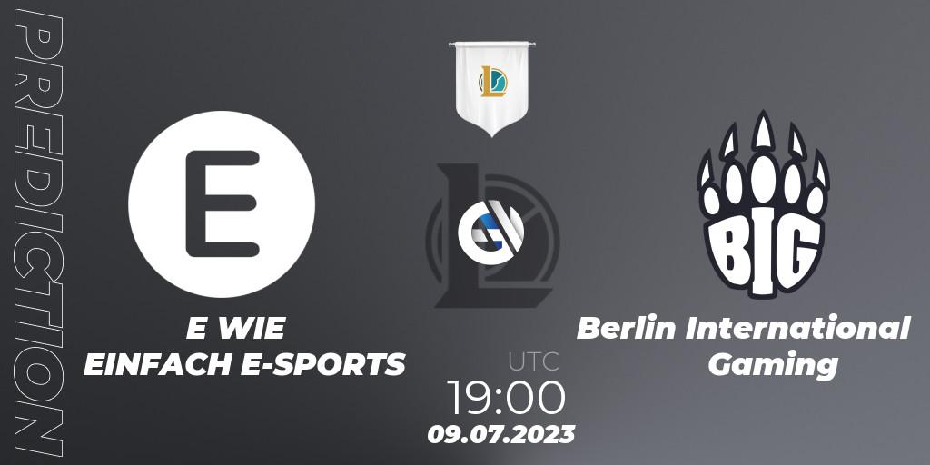 E WIE EINFACH E-SPORTS vs Berlin International Gaming: Match Prediction. 09.07.23, LoL, Prime League Summer 2023 - Group Stage