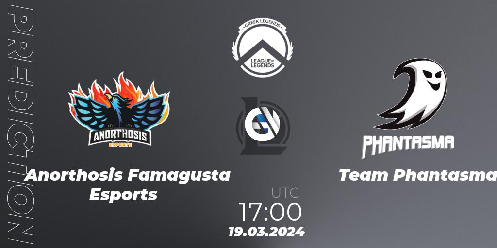 Anorthosis Famagusta Esports vs Team Phantasma: Match Prediction. 19.03.24, LoL, GLL Spring 2024