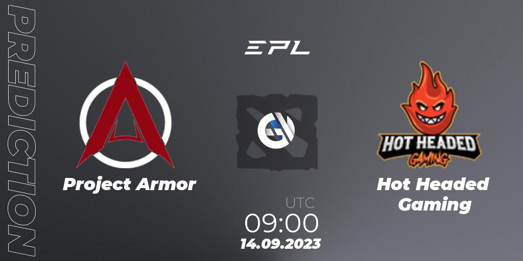Project Armor vs Hot Headed Gaming: Match Prediction. 14.09.23, Dota 2, European Pro League Season 12