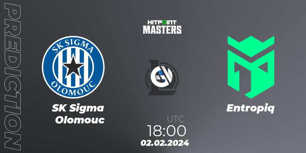 SK Sigma Olomouc vs Entropiq: Match Prediction. 02.02.2024 at 18:00, LoL, Hitpoint Masters Spring 2024