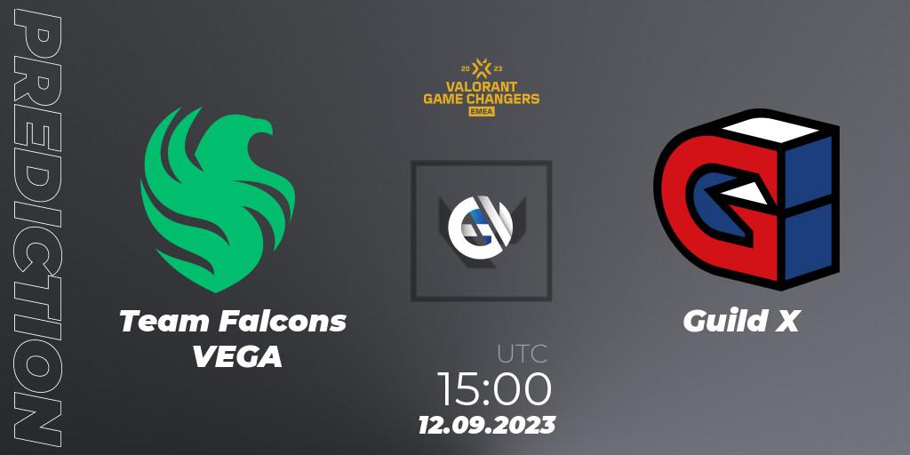 Team Falcons VEGA vs Guild X: Match Prediction. 12.09.2023 at 15:00, VALORANT, VCT 2023: Game Changers EMEA Stage 3 - Group Stage