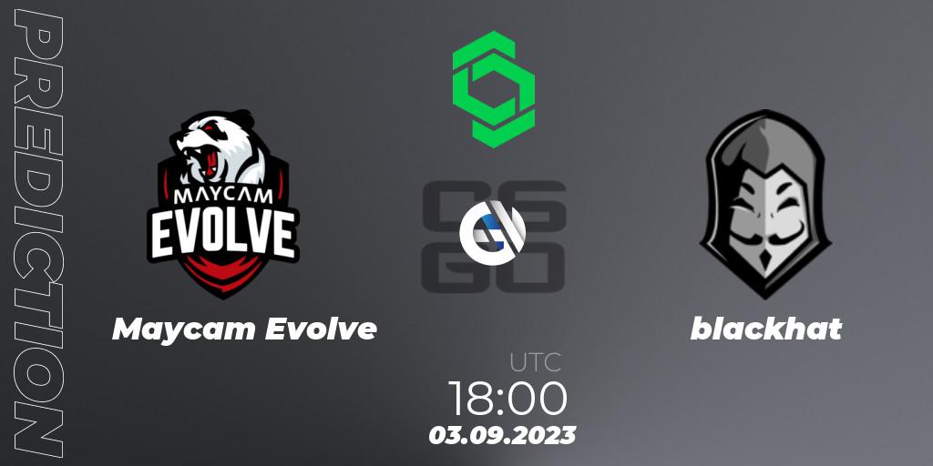 Maycam Evolve vs blackhat: Match Prediction. 03.09.2023 at 18:00, Counter-Strike (CS2), CCT South America Series #11: Open Qualifier