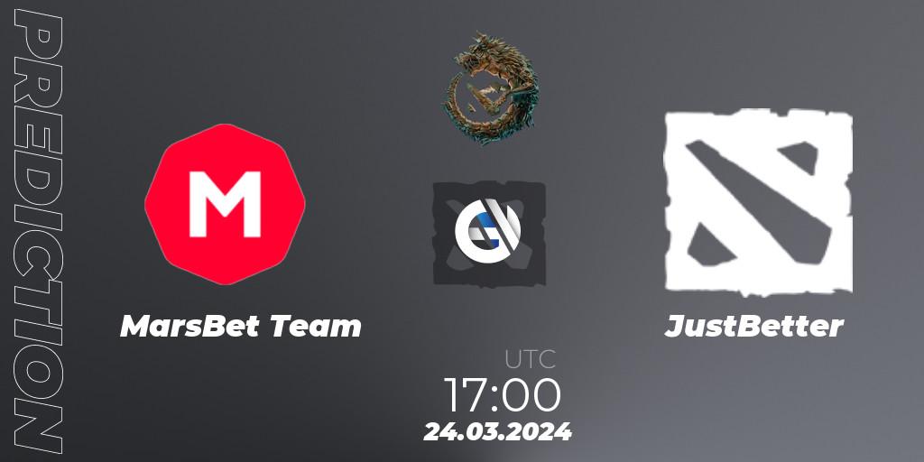 MarsBet Team vs JustBetter: Match Prediction. 24.03.24, Dota 2, PGL Wallachia Season 1: Western Europe Open Qualifier #2