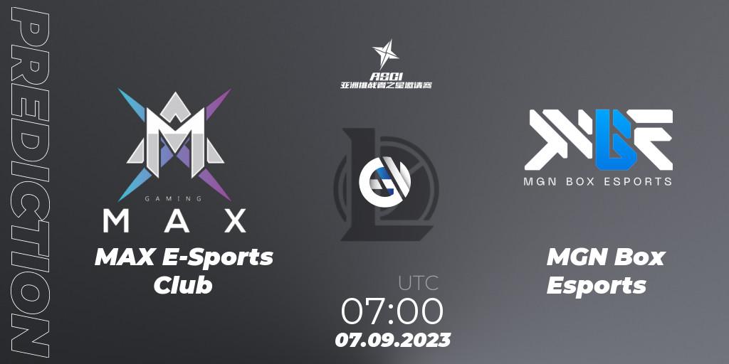 MAX E-Sports Club vs MGN Box Esports: Match Prediction. 07.09.23, LoL, Asia Star Challengers Invitational 2023