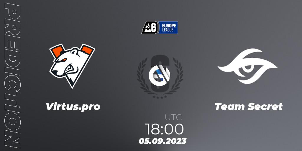 Virtus.pro vs Team Secret: Match Prediction. 05.09.2023 at 18:00, Rainbow Six, Europe League 2023 - Stage 2