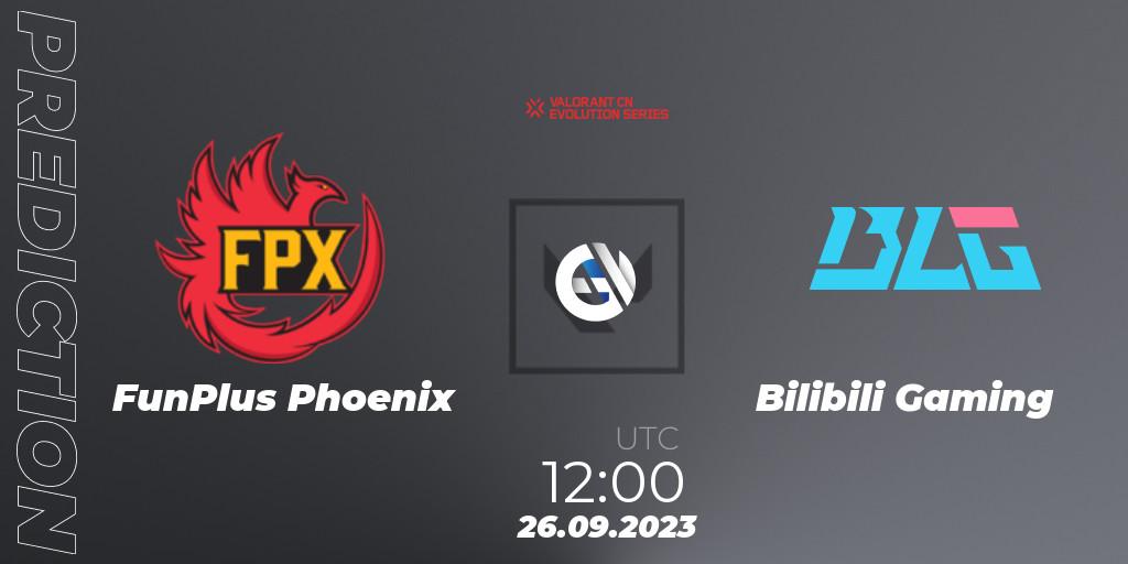FunPlus Phoenix vs Bilibili Gaming: Match Prediction. 26.09.2023 at 12:00, VALORANT, VALORANT China Evolution Series Act 1: Variation
